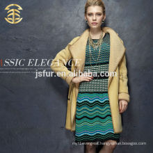 Winter Elegant Women's coat Luxurious Girl Sexy Fur Merino Wool Sheepskin Wool One And Leather Jacket